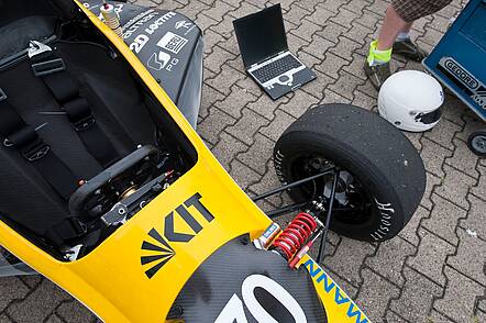 KIT racing car built by students (Photograph: Karlsruhe Institute of Technology). Image: KIT racing car built by students.