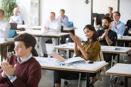 Foto: Studierende in einem Seminar der WHU – Otto Beisheim School of Management