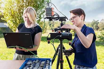 Experiment - Studium Markscheidewesen und Angewandte Geodäsie an der TU Freiberg (Foto: Crispin-I. Mokry / TU Bergakademie Freiberg)