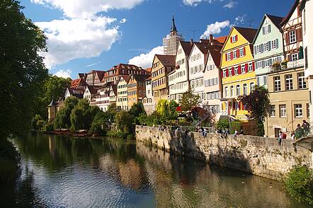 Foto: Blick über den Neckar auf die Universitätsstadt Tübingen 