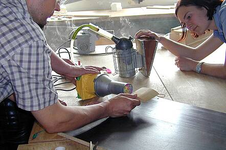 Foto: Studierende bei gemeinsamer Projektarbeit